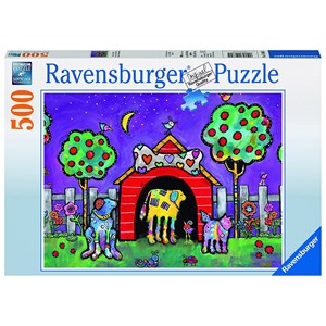 Ravensburger (14689) - "Dogs at Twilight" - 500 brikker puslespil