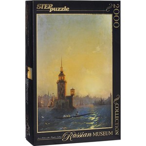Step Puzzle (84202) - Ivan Aivazovsky: "View of Leandrovsk tower in Constantinople" - 2000 brikker puslespil