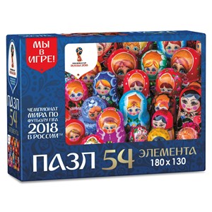 Origami (03788) - "Colorful Matryoshka Dolls" - 54 brikker puslespil