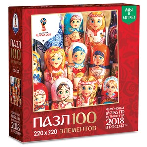 Origami (03805) - "Matryoshka painted dolls" - 100 brikker puslespil