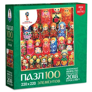 Origami (03806) - "Matryoshka wooden dolls" - 100 brikker puslespil