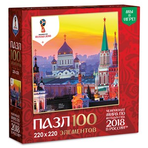Origami (03796) - "Sunset in Moscow, Host city, FIFA World Cup 2018" - 100 brikker puslespil