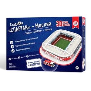 IQ 3D Puzzle (16545) - "Stadium Spartak, Moscow" - 107 brikker puslespil