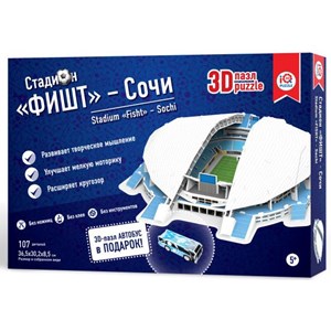 IQ 3D Puzzle (16552) - "Stadium Fisht, Sochi" - 107 brikker puslespil