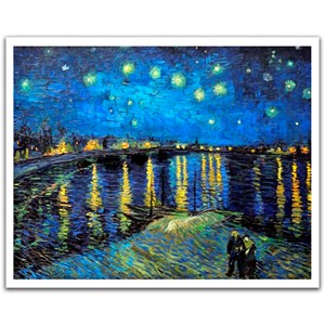 Pintoo (Н1761) - Vincent van Gogh: "Starry Night Over the Rhône" - 2000 brikker puslespil
