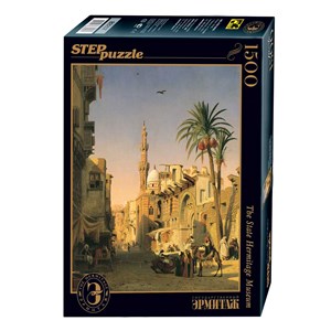 Step Puzzle (83207) - Prosper Marilhat: "Place de l’Esbekieh au Caire" - 1500 brikker puslespil