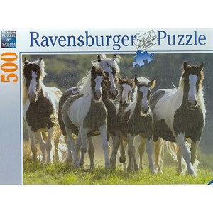 Ravensburger (14181) - "Group of Wild Horses" - 500 brikker puslespil