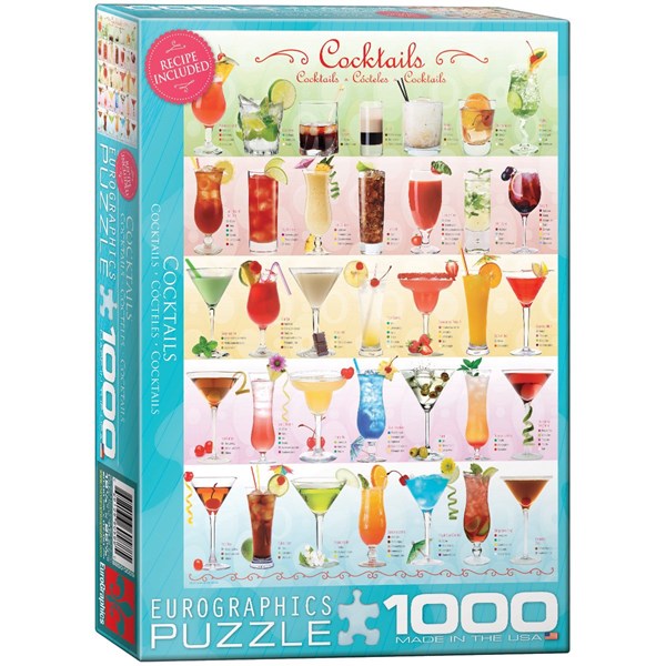 Eurographics (6000-0588) - "Cocktails" - 1000 brikker puslespil