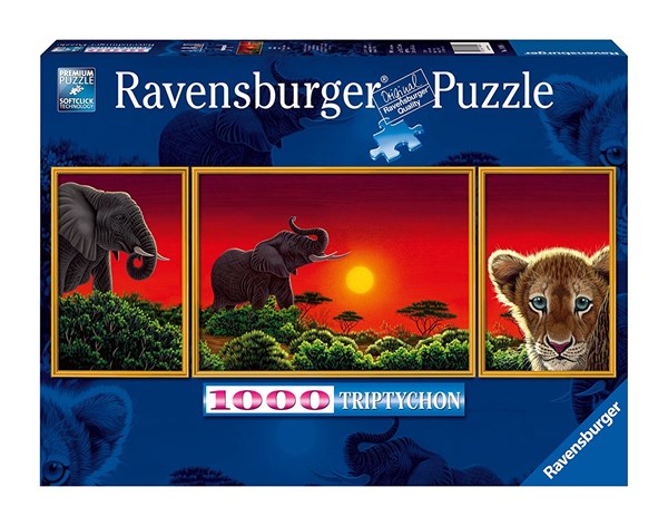 Ravensburger (19991) - "Triptychon Africa" - 1000 brikker puslespil
