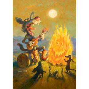 Heye (29620) - Rudi Hurzlmeier: "Singing Coyote" - 1000 brikker puslespil