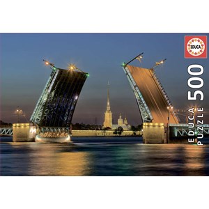 Educa (17413) - "Palace Bridge in Saint Petersburg, Russia" - 500 brikker puslespil