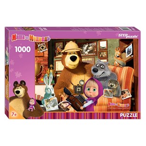Step Puzzle (79605) - "Masha and the Bear" - 1000 brikker puslespil