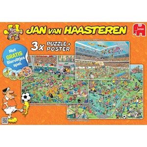 Jumbo (19004) - Jan van Haasteren: "Fodbold" - 500 750 1000 brikker puslespil