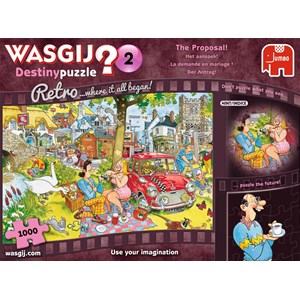 Jumbo (19155) - "Wasgij Destiny Retro 2, The Proposal" - 1000 brikker puslespil