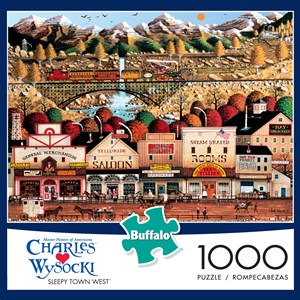 Buffalo Games (11436) - Charles Wysocki: "Sleepy Town West" - 1000 brikker puslespil