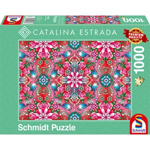 Schmidt Spiele (59586) - Catalina Estrada: "Red Rosebush" - 1000 brikker puslespil