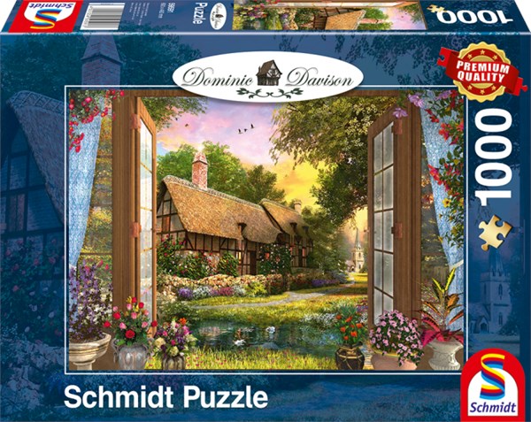 Schmidt Spiele (59591) - Dominic Davison: "View of the Cottage" - 1000 brikker puslespil
