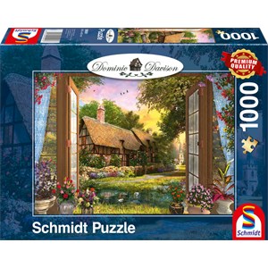 Schmidt Spiele (59591) - Dominic Davison: "View of the Cottage" - 1000 brikker puslespil