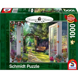 Schmidt Spiele (59592) - Dominic Davison: "View of the Enchanted Garden" - 1000 brikker puslespil