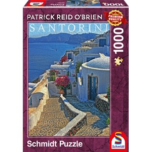 Schmidt Spiele (59584) - Patrick Reid O’Brien: "Santorini" - 1000 brikker puslespil