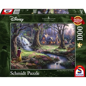 Schmidt Spiele (59485) - Thomas Kinkade: "Snow White" - 1000 brikker puslespil