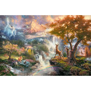 Schmidt Spiele (59486) - Thomas Kinkade: "Bambi" - 1000 brikker puslespil