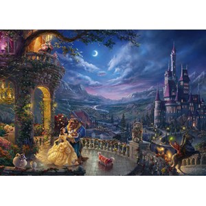 Schmidt Spiele (59484) - Thomas Kinkade: "Beauty and the Beast" - 1000 brikker puslespil