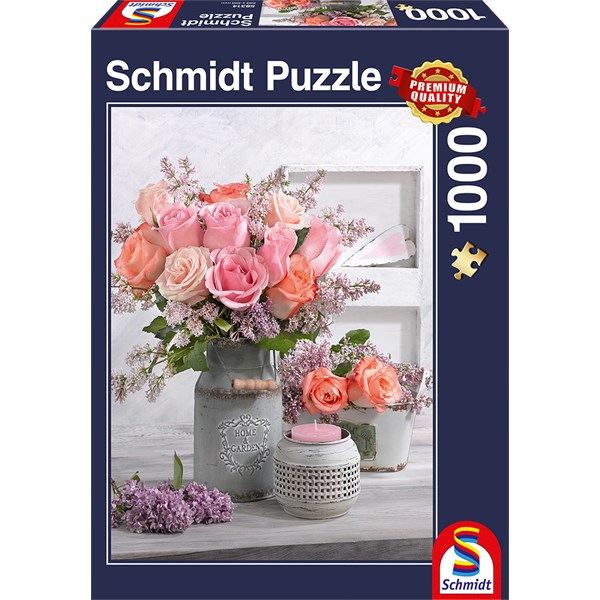 Schmidt Spiele (58314) - "Rustic Roses" - 1000 brikker puslespil