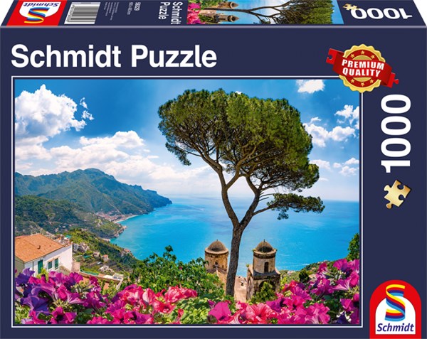 Schmidt Spiele (58329) - "View over the Amalfi Coast" - 1000 brikker puslespil