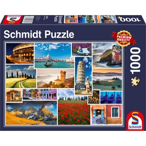 Schmidt Spiele (58339) - "Have a Holiday in Italy" - 1000 brikker puslespil