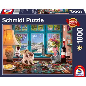 Schmidt Spiele (58344) - "At the Table" - 1000 brikker puslespil