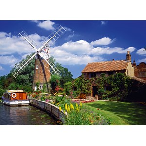 Schmidt Spiele (58331) - "On the Way with the Houseboat" - 2000 brikker puslespil