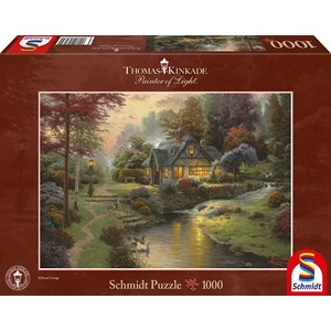 Schmidt Spiele (58464) - Thomas Kinkade: "Peaceful Evening" - 1000 brikker puslespil