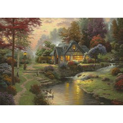 Schmidt Spiele (58464) - Thomas Kinkade: "Peaceful Evening" - 1000 brikker puslespil