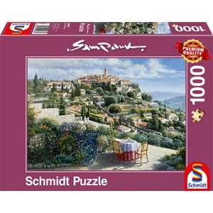 Schmidt Spiele (59483) - Sam Park: "St. Paul De Vence" - 1000 brikker puslespil