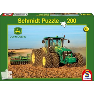 Schmidt Spiele (55526) - "Twin Tyre Tractor" - 200 brikker puslespil
