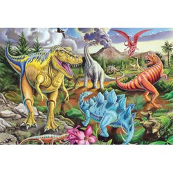 Schmidt Spiele (56916) - "Dinosaurs" - 100 brikker puslespil