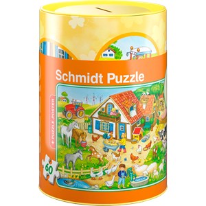 Schmidt Spiele (56917) - "Farmyard" - 60 brikker puslespil