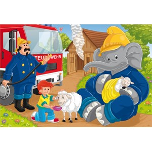 Schmidt Spiele (56207) - "Benjamin the Elephant in Action" - 24 brikker puslespil