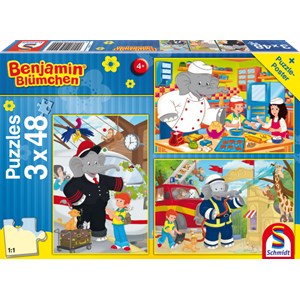 Schmidt Spiele (56209) - "Benjamin, Always in action" - 48 brikker puslespil