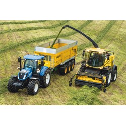 Schmidt Spiele (56214) - "New Holland T7 315 / T5 120 / FR 550" - 48 brikker puslespil