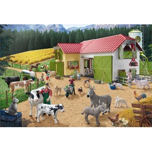 Schmidt Spiele (56189) - "Dag på gården" - 40 brikker puslespil