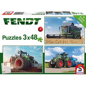 Schmidt Spiele (56221) - "Fendt 1050 Vario / 724 Vario / 6275L" - 48 brikker puslespil