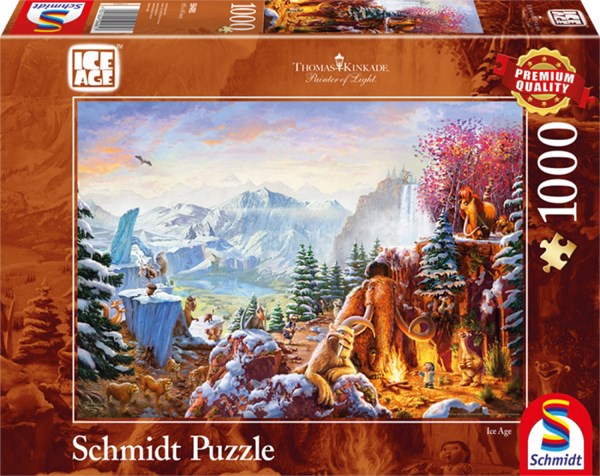 Schmidt Spiele (59481) - Thomas Kinkade: "Ice Age" - 1000 brikker puslespil