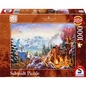 Schmidt Spiele (59481) - Thomas Kinkade: "Ice Age" - 1000 brikker puslespil
