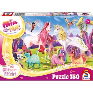 Schmidt Spiele (56247) - "Mia & Me, Enhjørning" - 150 brikker puslespil