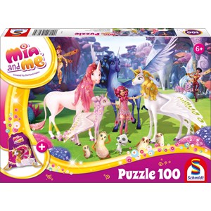 Schmidt Spiele (56267) - "Mia & Me" - 100 brikker puslespil