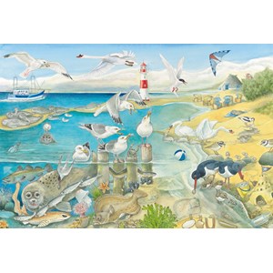 Schmidt Spiele (56248) - "Animals by the Sea" - 60 brikker puslespil