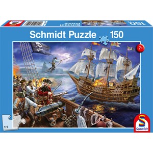 Schmidt Spiele (56252) - "Adventure with the Pirates" - 150 brikker puslespil