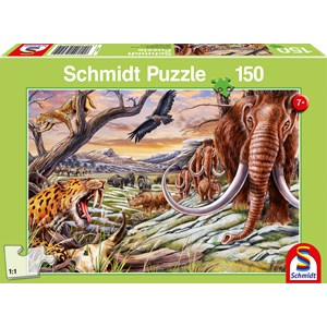 Schmidt Spiele (56251) - "Animals of the Ice Age" - 150 brikker puslespil